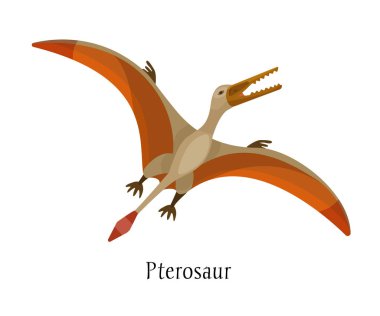 Antik Tarih öncesi hayvan dinozor. Büyük vahşi hava dinozor Pterosaur.