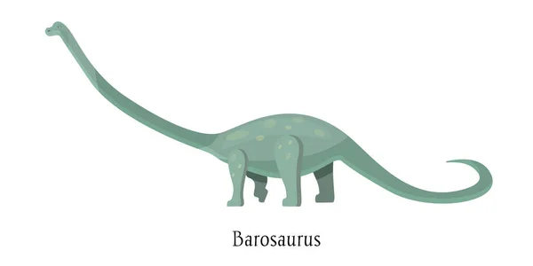 Antique dinosaure animal préhistorique. Grand animal prédateur des terres sauvages Barosaurus . — Image vectorielle