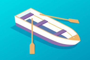 Ahşap tekne kürek ile. Su taşıma, balıkçı teknesi, seyahat, hobi.