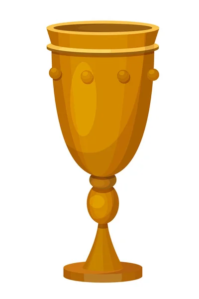 Декоративная бронзовая чаша для напитков на религиозный праздник Хануки . — стоковый вектор