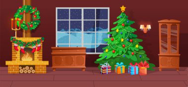 Havva mutlu yeni yıl Noel yer şenlikli iç.