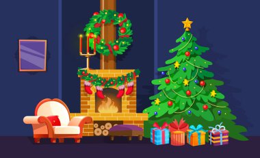 Havva mutlu yeni yıl Noel yer şenlikli iç.