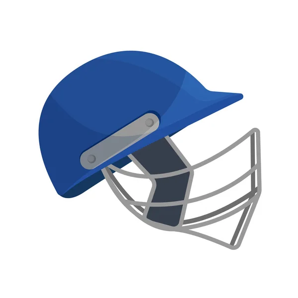 Sportspiele Kopfbedeckung, Cricket-Helm, Baseball, Rugby, schnelles Mannschaftsspiel. — Stockvektor