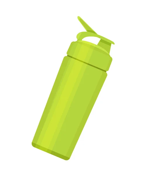 Shaker sportivo in plastica per acqua. Utensili per la preparazione di bevande energetiche . — Vettoriale Stock