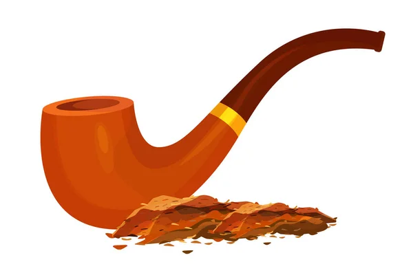 Курение табака и антиквариата, деревянные, курительные трубки, винтажные трубки . — стоковый вектор