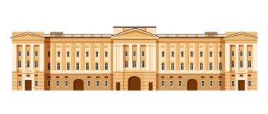 Administrative building of Buckingham Palace. London residence of monarchs. clipart