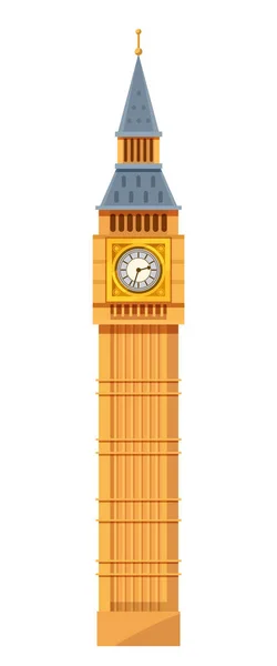 Traditional clock tower of the Westminster Palace meeting, Big Ben. — Stock Vector