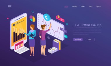 Geliştirme analizi, finansal büyüme grafik, Pazar araştırması, denetimi, İş analizi.