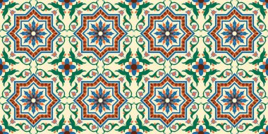 İtalyan sorunsuz arka plan, desenle süsler, mozaik ile renkli dekor.