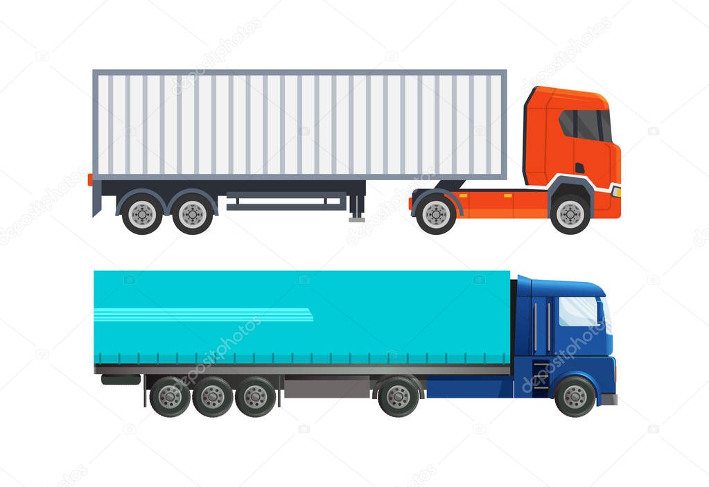 Modern heavy-duty cars, trucks, for the delivery of mail, cargo.