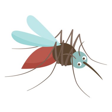 Anopheles mosquito drinks blood. Viral source of diseases, dangerous insect. clipart