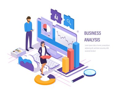 İş analizi. Pazarlama araştırması verileri analitik grafikler ve çizelgeler,.