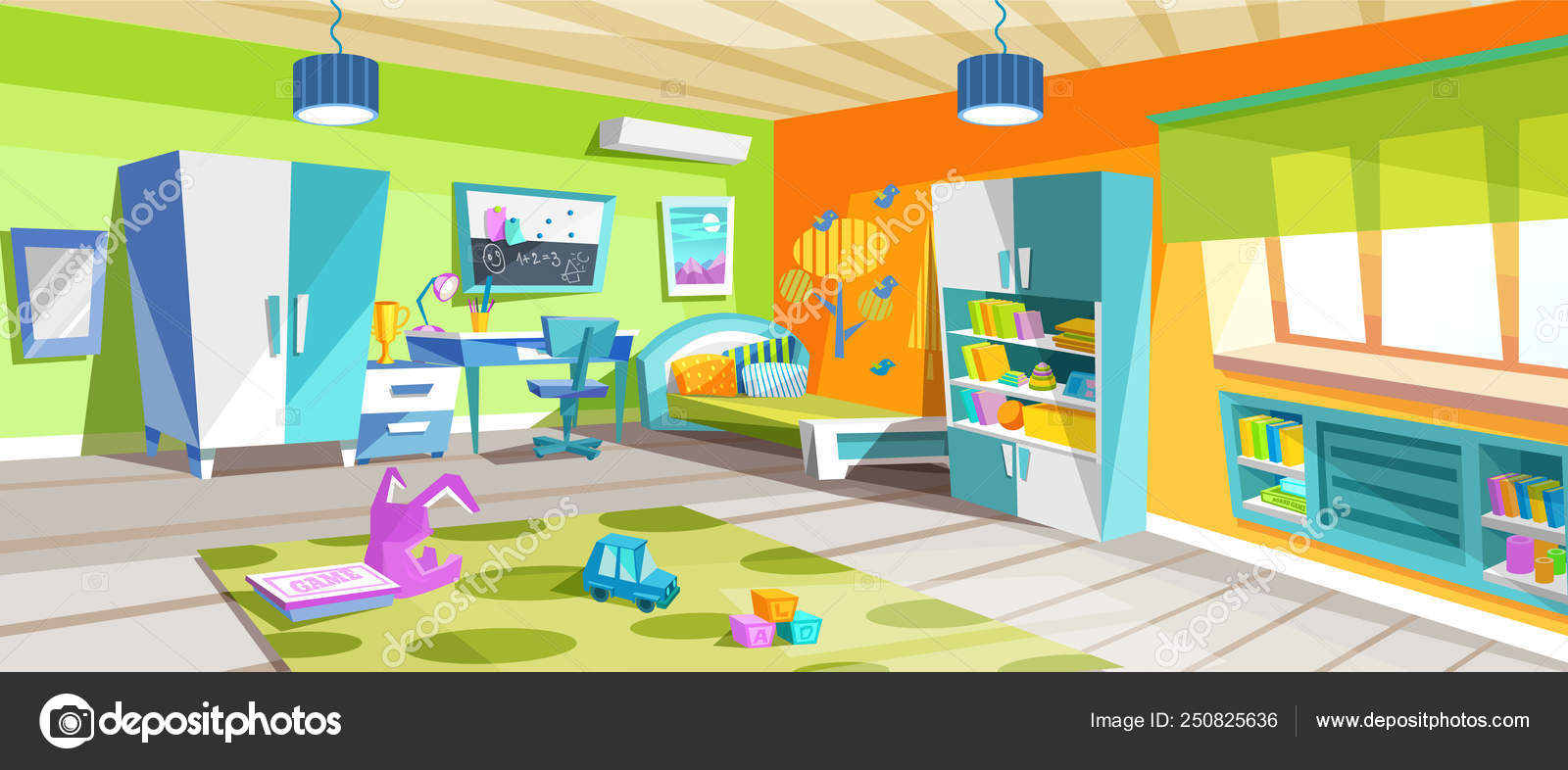 pic Study Children Room Furniture bright kids room with beautiful furniture working and study area vector image by c ideyweb vector stock 250825636