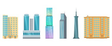 Yüksek katlı şehir gökdelenler. Dış binaların, cepheler mimari, kentsel altyapı.