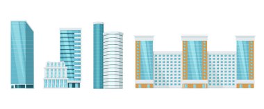 Yüksek katlı şehir gökdelenler. Dış binaların, cepheler mimari, kentsel altyapı.