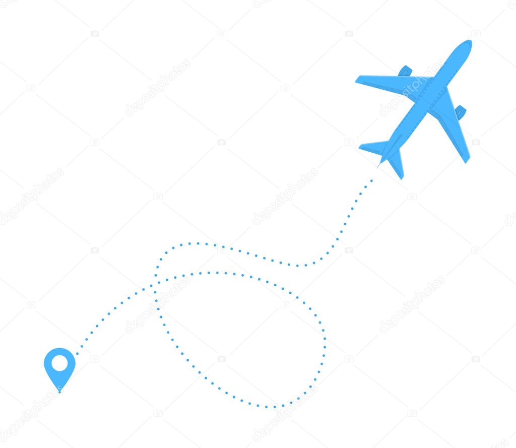 GPS tag for airplanes, air travel, travel. Navigation location, geolocation.