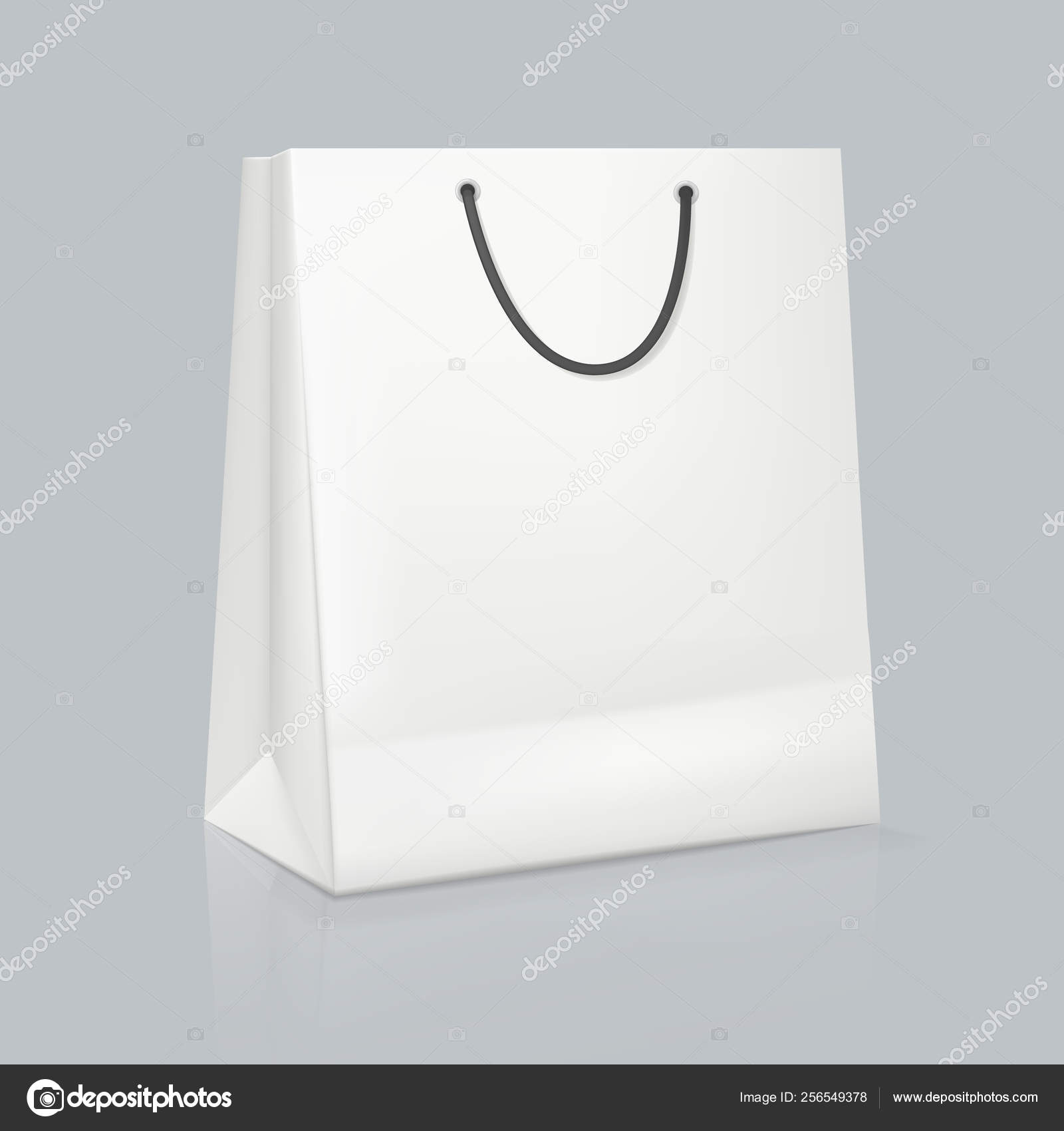 Download Mockup Of Realistic White Square Paper Bag Corporate Identity Packaging Stock Vector C Ideyweb 256549378 PSD Mockup Templates