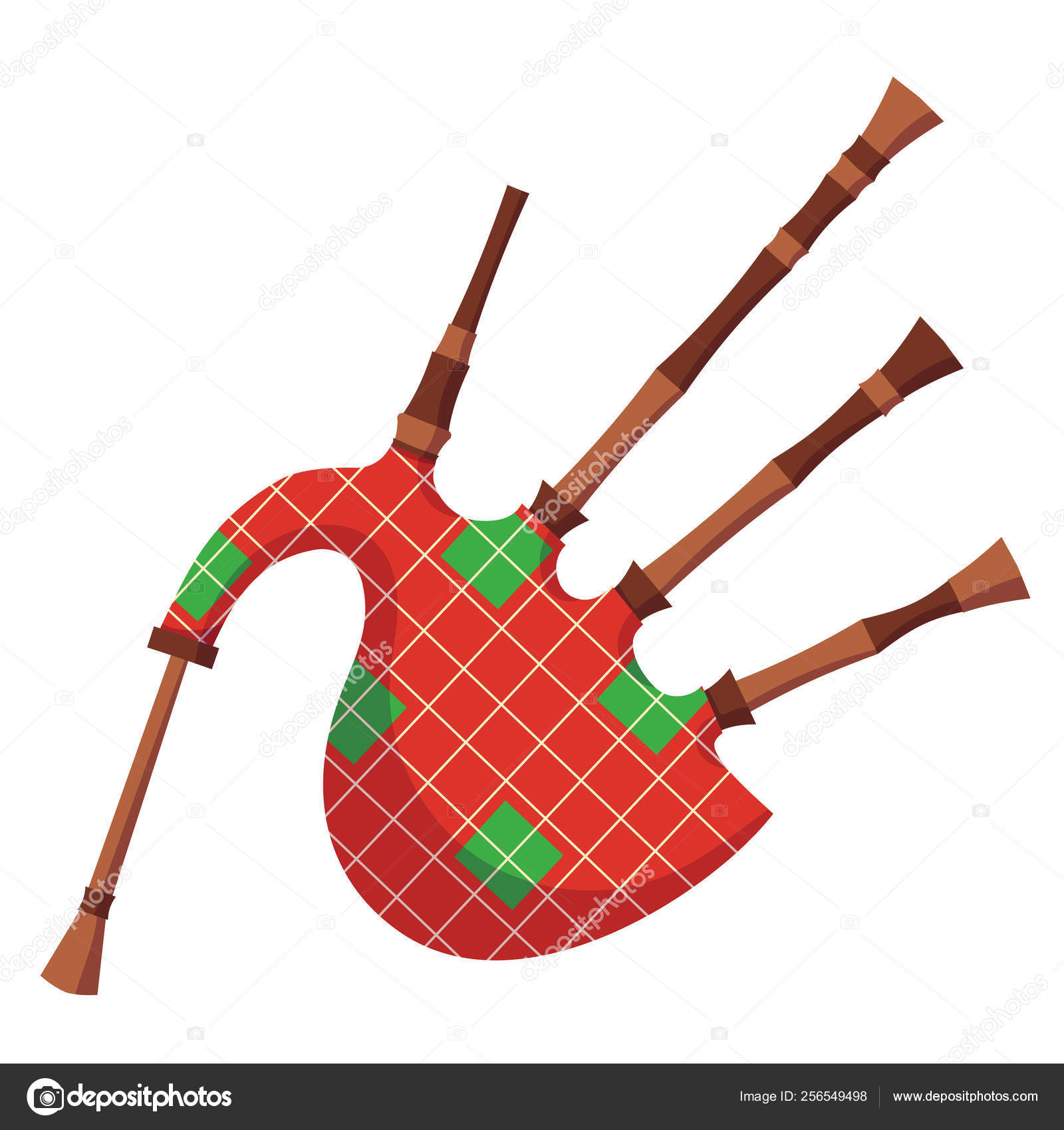 Tradição coloridaitonny vento musical escocês instrumento cultural gaita de  foles . Vetor de stock de ©ideyweb 256549498, image size:1600x1700