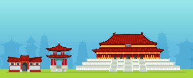 Çin şehir tasarım evi chinatown şehir şehir manzara.