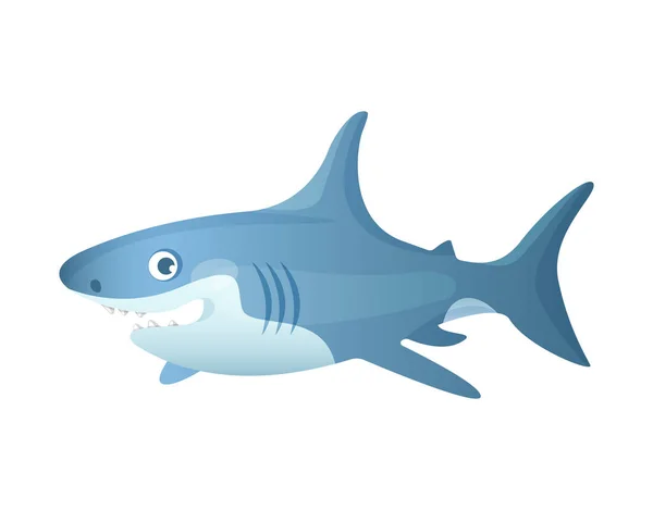 Aquarium cartoon Shark Oceaan zeedieren voor games — Stockvector