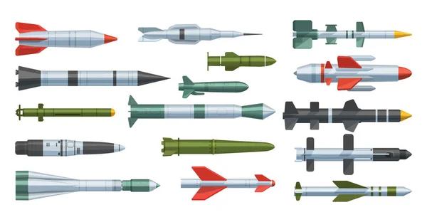 Militärische Raketen Armee Rakete isolierte Vektor Illustration auf dem Hintergrund — Stockvektor