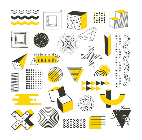 Графическая ретро-фанковая графическая векторная иллюстрация Мемфиса
