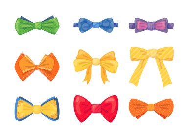 Bağlı kurdeleli moda papyon aksesuarları.