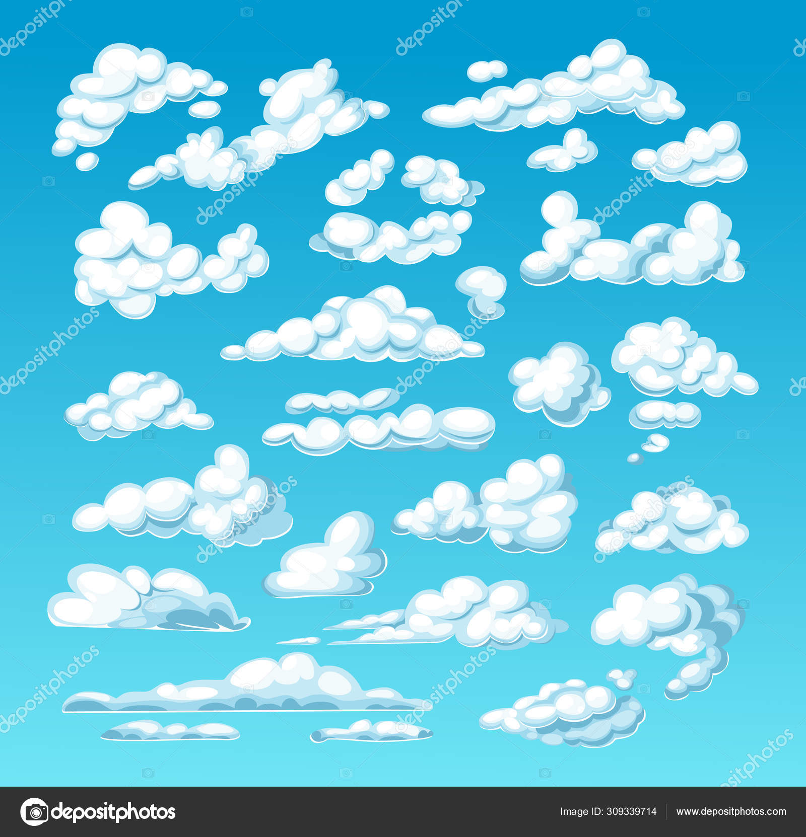 Paisaje nublado Imágenes Vectoriales, Gráfico Vectorial de Paisaje nublado  | Depositphotos