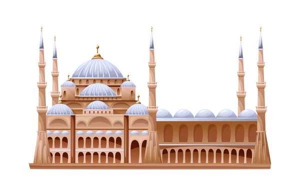 Blå moskén Sultanahmet symbol för staden Istanbul. — Stock vektor