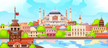 İstanbul ve binalarının manzarası.