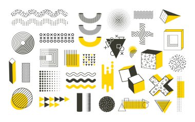 Memphis grafik retro funky grafik vektör illüstrasyon