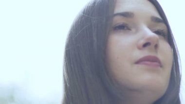 Güzel kadın üzgün bak, yaşam, dış mekan, depresyon erkek sorunları ayrılmak