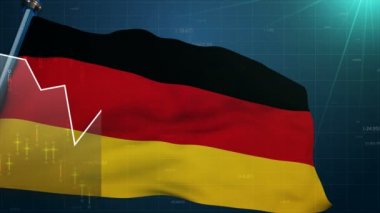 Almanya bayrak borsa arka plan, ticaret finans Dax, euro döviz