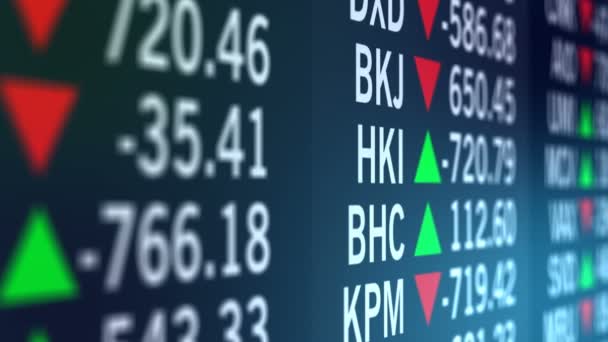 Bedrijven indexen en acroniemen op de beurs, IPO gelanceerd bedrijven aandeel — Stockvideo