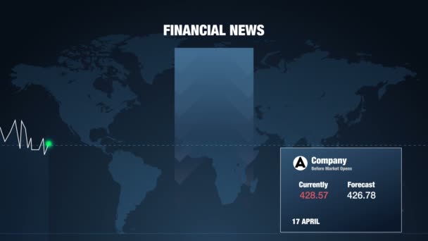 Groei en ontwikkeling van bedrijfs index, succesvolle bedrijfs grafiek en voorspelling — Stockvideo