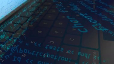 Programlama kodu modern dijital teknolojiler dönemi arka plan ile Klavye