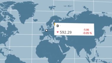 Abd Avrupa Asya'da dinamik düşen üç ana dünya borsaendeksi endeksi kar