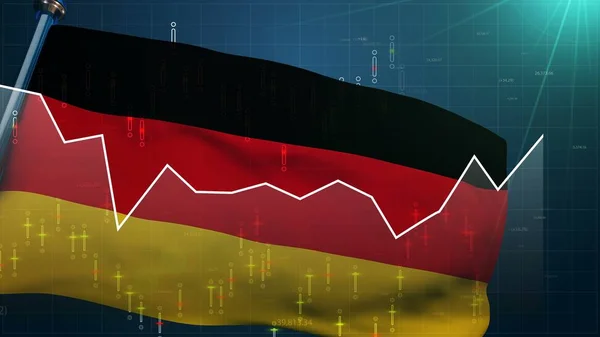 Almanya bayrak borsa arka plan, ticaret finans Dax, euro döviz
