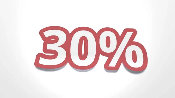 Srážka 30% z papíru, prodej zboží a služeb — Stock fotografie