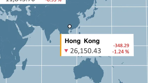 Düşen Hong Kong ana Asya borsa endeksi kar aşağı, dünya ecomony değeri