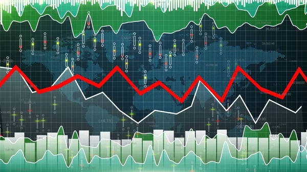 Yatay finansal grafik, iş hisse senedi grafik zaman çizelgesi, istikrarlı şirket varlıkları