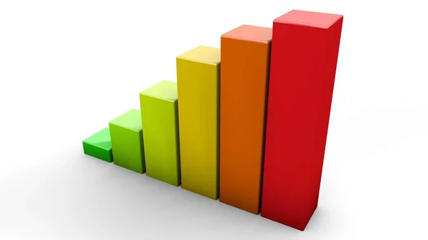 Vista superior del gráfico de crecimiento financiero, gráfico gráfico de distribución de ingresos coloridos Imágenes de stock libres de derechos