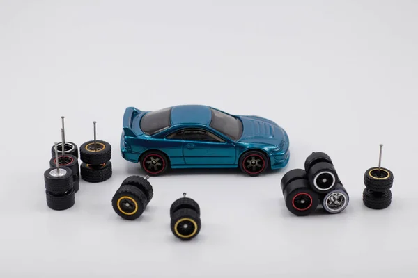 Ein Auto Das Einen Reifenwechsel Macht — Stockfoto