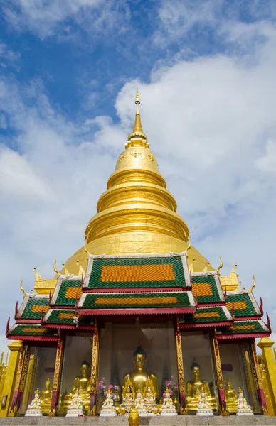 Arany Pagoda Buddha Szobrok Lamphun Thaiföld Jogdíjmentes Stock Képek