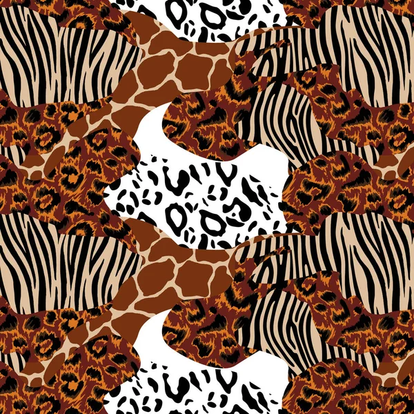 Leopard Blomma Giraff Och Zebra Mönster Design — Stockfoto