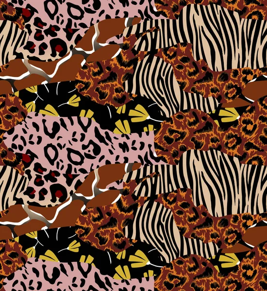 Modello Leopardo Fiore Giraffa Zebra — Foto Stock