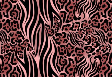 Leopar, zebra ve zürafa desenli tasarım, illüstrasyon arka planı, gradyan leopar, zebra ve zürafa deseni