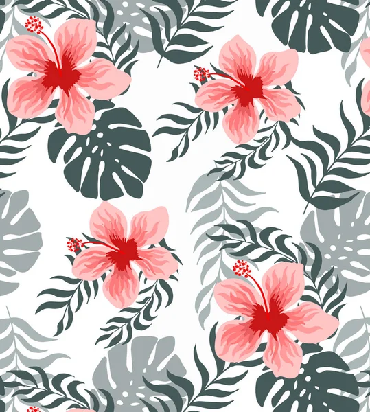 Padrão Design Flores Tropicais Padrão Ilustração Tropical Padrão Design Batik — Fotografia de Stock