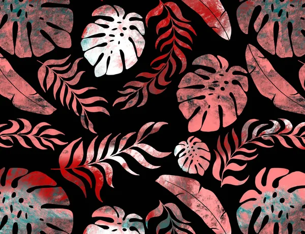 Modèle Conception Fleurs Tropicales Motif Illustration Tropicale Motif Design Batik — Photo