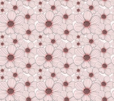 Kusursuz çiçek deseni. Çiçek illüstrasyon tasarımı deseni.